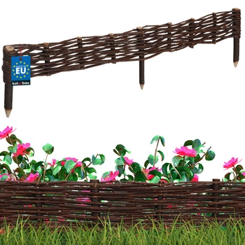 Proutěný zahradní plot poháněný palisáda lemování 100x10 cm