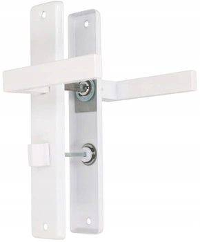 Bílá klika koupelnových dveří 72 dveří vpravo