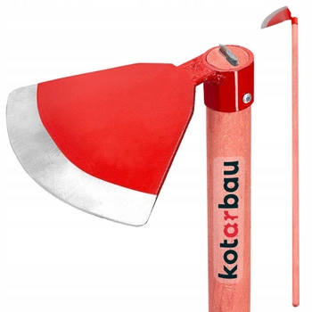 Motyka půlkulatá kopací 190 mm kovaná červená