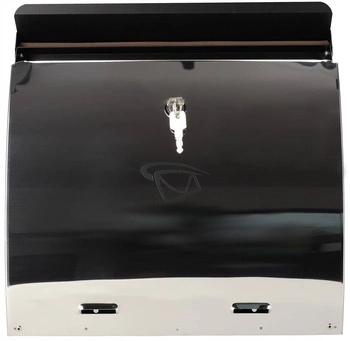 Černá poštovní schránka na noviny 350x322 ocelová poštovní schránka