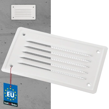 Komínová větrací mřížka se síťkou 165x100 bílá