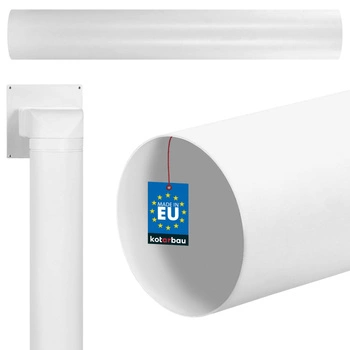 Ventilační kanál kulatý trubka pvc bílý 100 cm fi 150 mm