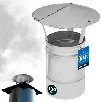 Kouřová stříška pro komínovou rouru pozinkovaná ø130