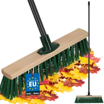 Štětka koště dřevěné nylon 40 cm + kovová násada