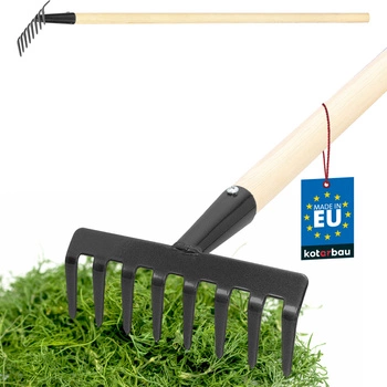 Kovové hrábě 8-zubé dřevěná rukojeť