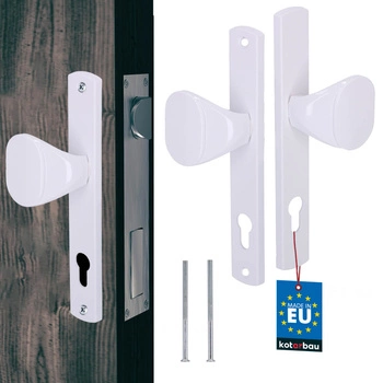 Klika pro branku vrata dveře dlouhá hřídel hliníková bílý 90 mm