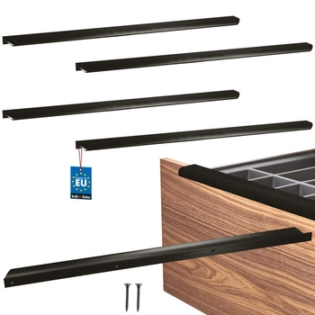 Uchyt nábytkový hliníkový černý mat 540/560 mm sada 4 ks.