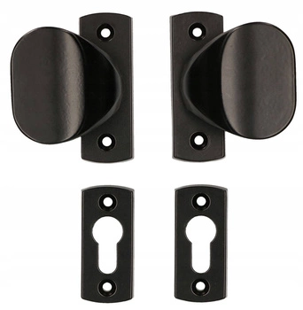 Držadlo dveří štít 125 mm pro branku - Barva černá