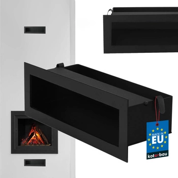 Krb luft rovný ocelový černý 30 cm