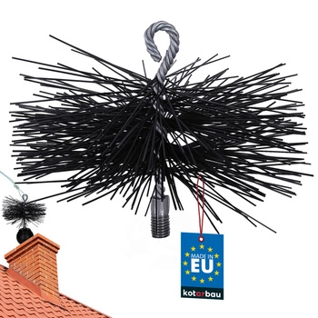 Kartáč na čištění komínů kominický pvc závit m12 175 mm