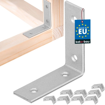 Tesařský úhelník nerezový pozinkovaný 50x50x17 mm sada 100 ks.