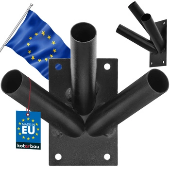 Trojitý držák vlajky 70x110 černý