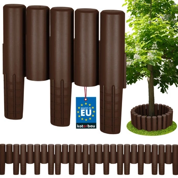 Zahradní plůtek plot plastový zatloukací hnědý 2,7 m