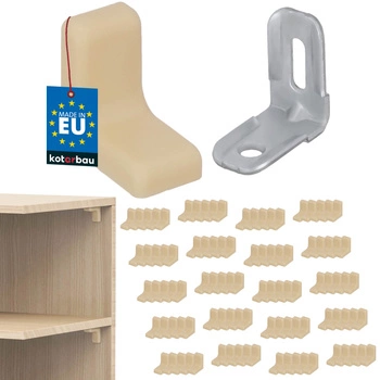 Komandorek nábytková úhlová konzola s víčkem javor sada 100 ks.