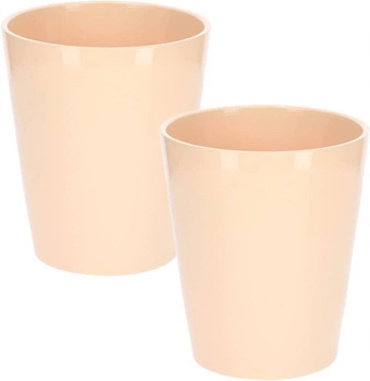 Keramický květináč 12 cm pudrově růžový - 2 ks.