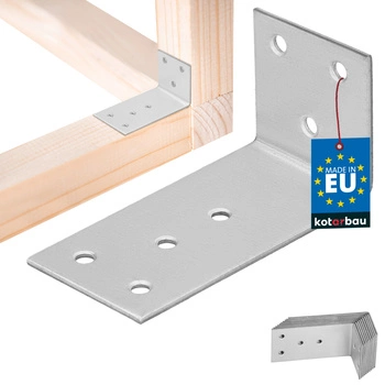 Tesařský úhelník nerezový pozinkovaný 40x80x40 mm sada 12 ks.