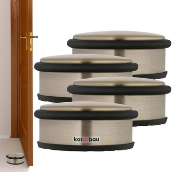 Volně stojící dveřní zarážka platina 4 cm sada 4 ks.