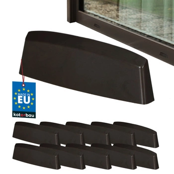 Zátka odvodnění pro okna PVC hnědá 45 mm sada 10 ks.