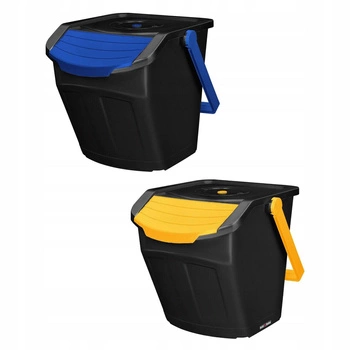 Koš na tříděný odpad 25l žlutý+modrý sada 2 ks.