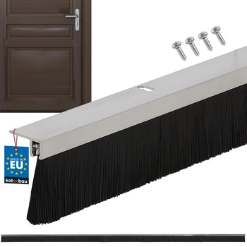 24 mm úhlová kartáčová lišta pro těsnění dveří