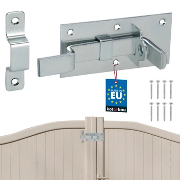 Závora ohnutá univerzální na dveře branku ocelová 130 mm