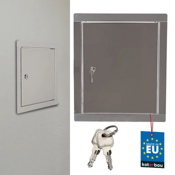 Inspekční dvířka zámek na klíč nerezová ocel stříbrná 20x20 cm