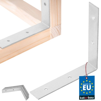 Tesařský úhelník nerezový pozinkovaný 100x100x20 mm sada 12 ks.