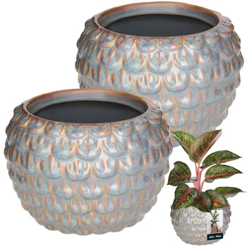 Obal keramický šedý ⌀ 17 cm 2 ks.