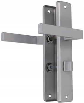 Klika stříbrná wc klika koupelnových dveří 72 dveří vlevo