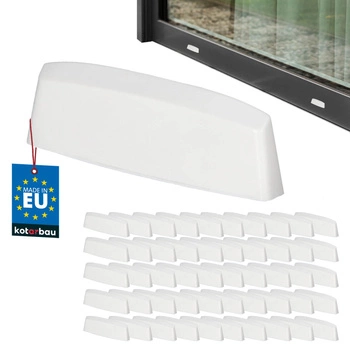 Zátka odvodnění pro okna PVC bílá 45 mm sada 50 ks.