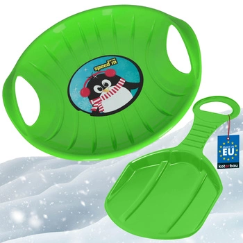 Sáně jablíčko kluzák na sjíždění zelené sada 2 ks.