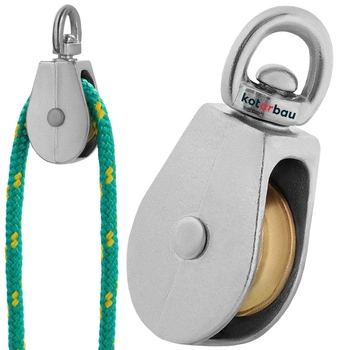 Jednoduchá poniklovaná kabelová kladka 1" fi 6 mm