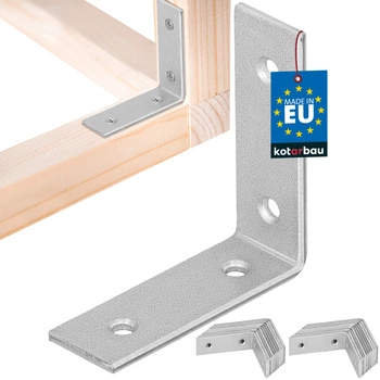 Tesařský úhelník nerezový pozinkovaný 50x50x17 mm sada 25 ks.