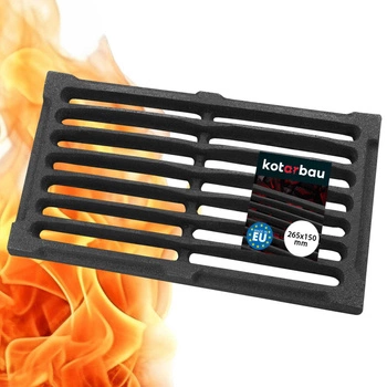 Litinový rošt na vaření pro krbový kotel - 26,5x15 cm