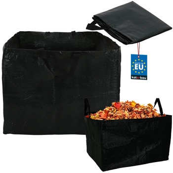 Zahradní koš na listí trávu obdélníkový zelený 120 l