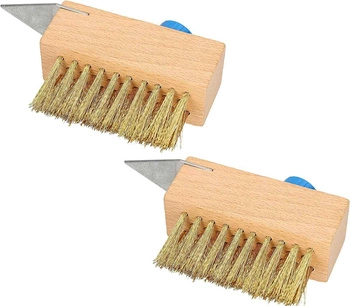 Drátěný kartáč na čištění spárovací hmoty škrabka - 2 ks.