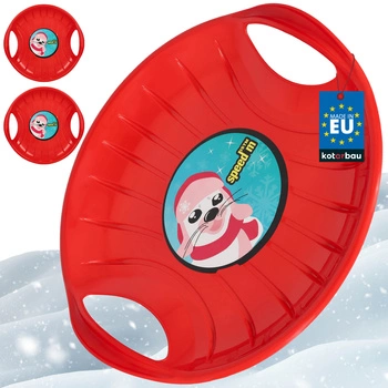 Sáně na sjíždění po sněhu červené 60 cm sada 2 ks.