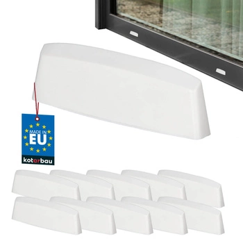 Zátka odvodnění pro okna PVC bílá 45 mm sada 10 ks.