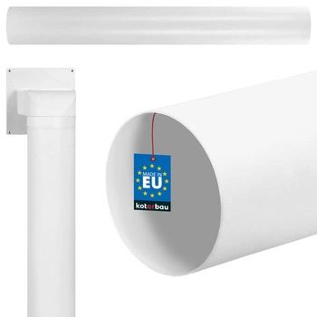 Ventilační kanál kulatý trubka pvc bílý 100 cm fi 125 mm