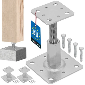 Vertikálně nastavitelný držák sloupu 110x80 mm sada 2 ks.