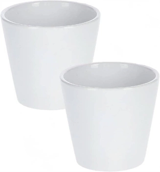Keramický květináč 16 cm bílý - 2 ks. kotarbau