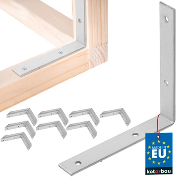 Tesařský úhelník nerezový pozinkovaný 125x125x20 mm sada 100 ks.