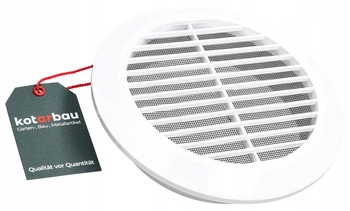 Větrací mřížka kulatá s mřížkou fi150 plastová - Barva bílá