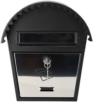 Černá poštovní schránka na noviny 277x170 ocelová poštovní schránka