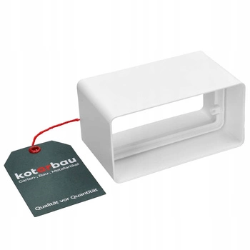 Konektor plochý kanálový konektor bílý 110x55 mm