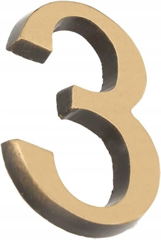Číslo domu "3" číslo dveří 3d 5cm patina