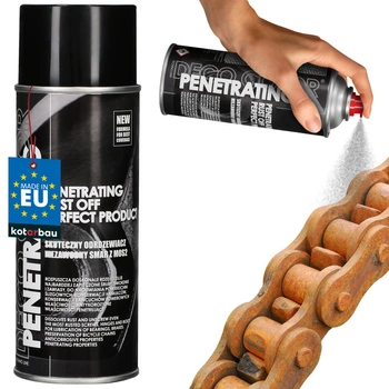 Odstraňovač rzi ve spreji mazivo na řetězy panty šrouby rez 400 ml