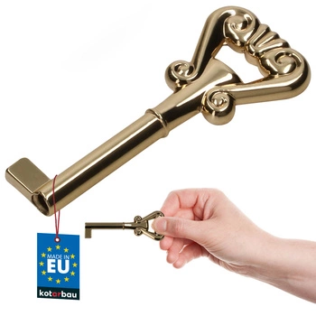 Klíč k barovému nábytku univerzální dekorativní retro zlatý 7 cm