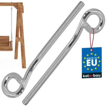Houpačkový hák šroubovací nerezový M12 210 mm sada 2 ks.