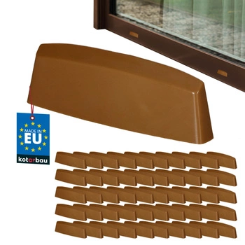 Zátka odvodnění pro okna PVC dub 36 mm sada 50 ks.